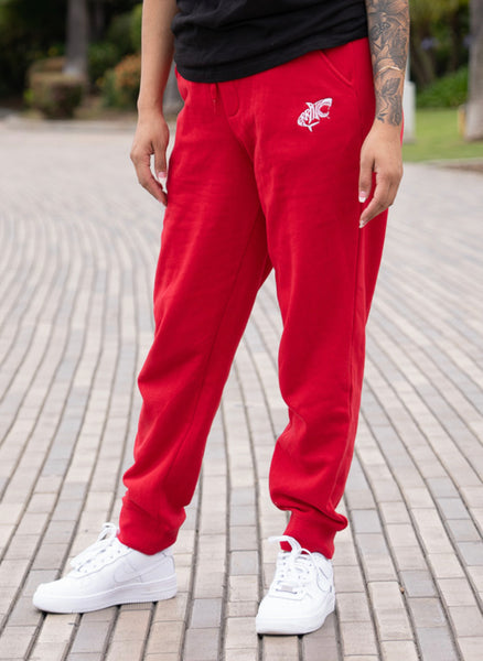 Red Joggers - Erratic Shark – ERRATIC CLOTHING CO.