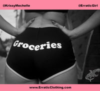 Groceries Shorts (Black/Pink)